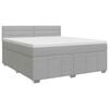 vidaXL Cama box spring con colch&oacute;n Gris Claro 160 x 200 cm Tela