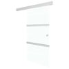 vidaXL Puerta corredera con tope suave vidrio ESG y aluminio 76x205 cm