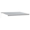 vidaXL Toldo retr&aacute;ctil manual gris antracita y blanco 450x300 cm