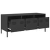 vidaXL Mueble para TV acero laminado en frío negro 101,5x39x43,5 cm
