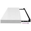 vidaXL Estante flotante de pared blanco brillante MDF 90x23,5x3,8 cm