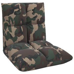 vidaXL Sill&oacute;n ajustable Verde militar Tela