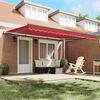 vidaXL Toldo Retr&aacute;ctil Manual Rojo 450 x 350 cm Poli&eacute;ster y Acero