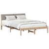 vidaXL Estructura de cama con cabecera Marrón y taupe 140 x 190 cm