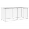 vidaXL Jaula para gallinas con techo de acero galvanizado, gris claro, 203 x 98 x 90 cm