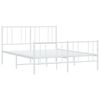 vidaXL Estructura cama sin colch&oacute;n con estribo metal blanco 120x200 cm