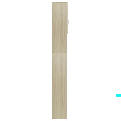 vidaXL Armario de lavadora madera color roble sonoma 64x25,5x190 cm