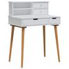 vidaXL Conjunto de Mesa de Tocador FAUSKE 2 uds. Blanco
