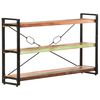 vidaXL Estanter&iacute;a de 3 niveles de madera maciza reciclada 140x30x80 cm