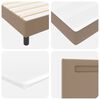 vidaXL Cama tipo Box Spring Capuchino 140 x 190 cm Cuero sint&eacute;tico