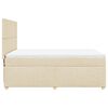 vidaXL Cama box spring con colch&oacute;n tela color crema 160x200 cm