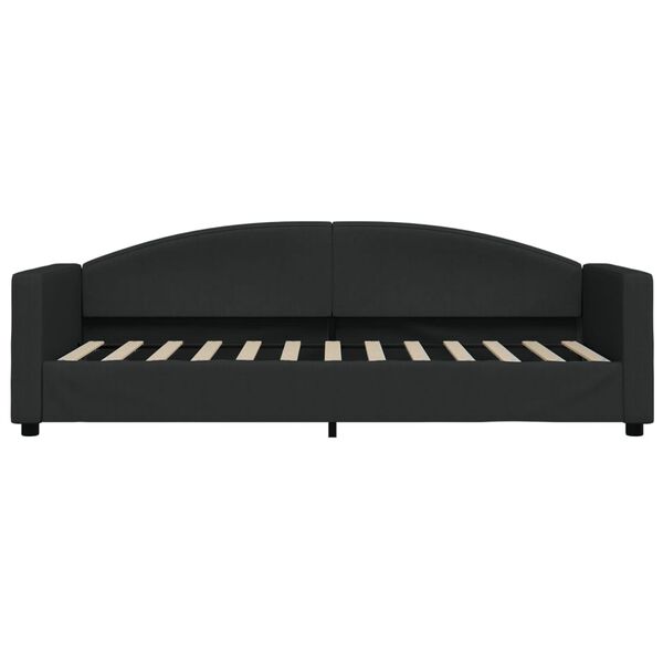 vidaXL Sof&aacute; cama sin colch&oacute;n tela negro 80x200 cm