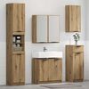 vidaXL Juego de muebles de ba&ntilde;o con caj&oacute;n 4 pcs Roble artesanal