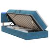 vidaXL Cama de almacenamiento LED con colch&oacute;n Azul Oscuro 90 x 190 cm