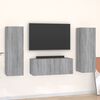 vidaXL Set de muebles para TV 3 pzas madera contrachapada gris Sonoma