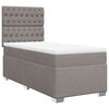 vidaXL Cama box spring con colch&oacute;n tela gris taupe 90x200 cm