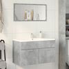 vidaXL Armario para lavabo contrachapada gris hormig&oacute;n 80x38,5x46 cm