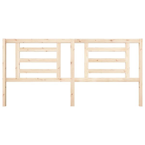 vidaXL Cabecero de cama madera maciza de pino 206x4x100 cm