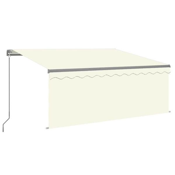 vidaXL Toldo manual retr&aacute;ctil con persiana color crema 3x2,5m