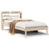 vidaXL Estructura de cama sin colch&oacute;n madera maciza de pino 90x190 cm