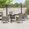 vidaXL Conjunto de Comedor de Jard&iacute;n con coj&iacute;n 5 pcs Gris