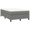 vidaXL Cama box spring con colch&oacute;n tela gris oscuro 120x190 cm