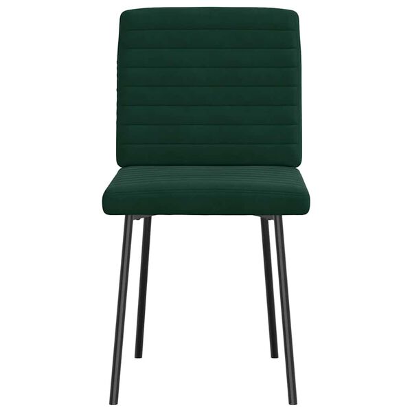vidaXL Sillas de comedor 2 unidades terciopelo verde oscuro
