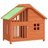 vidaXL Caseta para perros madera maciza de pino marr&oacute;n 96x60,5x87 cm