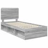 vidaXL Estructura de cama con cabecera Gris Sonoma 90 x 190 cm