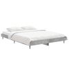 vidaXL Estructura de cama madera de ingenier&iacute;a gris hormig&oacute;n 140x190cm