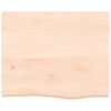 vidaXL Encimera de baño madera maciza sin tratar 60x60x(2-6) cm