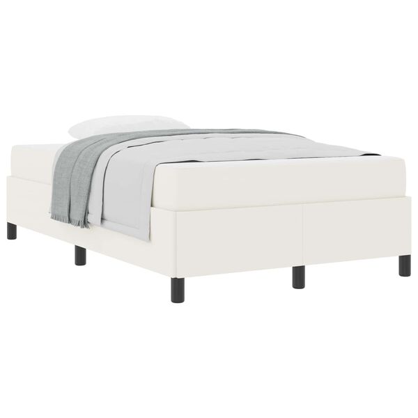vidaXL Estructura de cama con colch&oacute;n Crema 120 x 200 cm tela