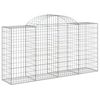 vidaXL Cesta gaviones forma arco hierro galvanizado 200x50x100/120 cm