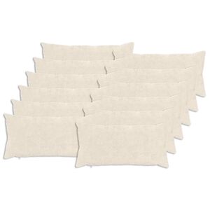 vidaXL Funda de almohada 12 uds. HEERLEN Blanco 40 x 80 cm