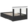 vidaXL Estructura de cama Negro 135 x 190 cm Madera de ingenier&iacute;a