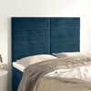 vidaXL Cabecero de cama azul oscuro 144x5x118/128 cm Terciopelo