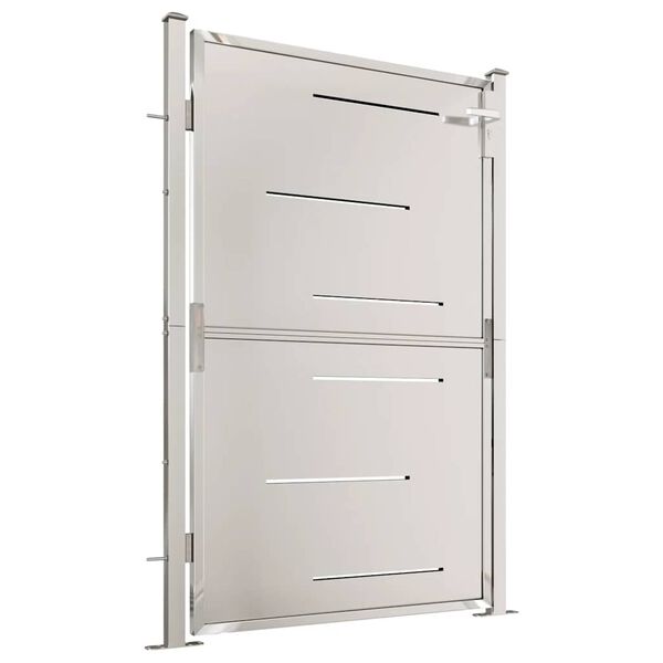 vidaXL Puerta de jardín 100x145 cm de acero inoxidable