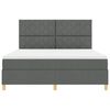 vidaXL Cama tipo Box Spring con colch&oacute;n Gris oscuro 180 x 200 cm tela