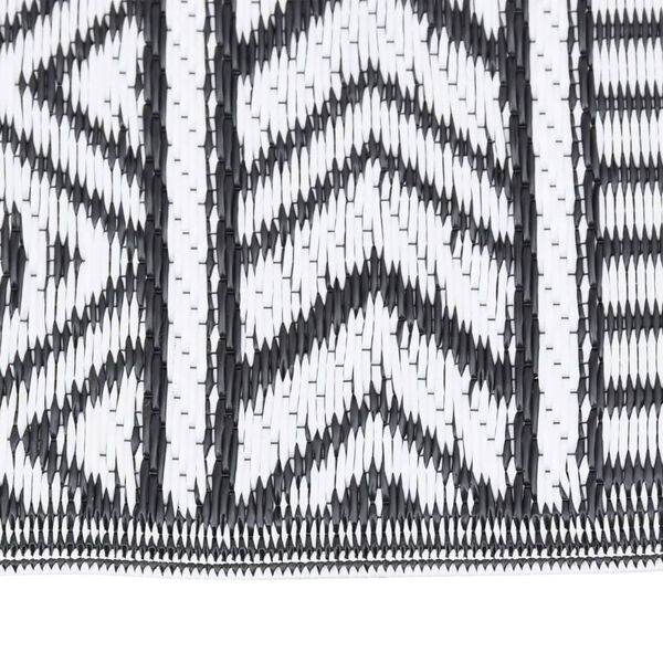 vidaXL Alfombra de exterior ARAKIL negra 120x180 cm PP