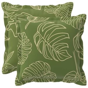 vidaXL Funda de almohada 2 uds. HOUTEN Dise&ntilde;o de Hojas 30 x 30 cm
