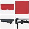vidaXL Toldo Retr&aacute;ctil Manual Rojo 350 x 200 cm tela