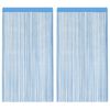 vidaXL Cortinas de tiras 2 uds azul claro 140x250 cm