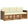 vidaXL Juegos de sof&aacute;s 3 uds. Madera de Acacia S&oacute;lida