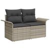 vidaXL Conjunto de sofá de jardín 7 pcs Gris Claro y Gris Oscuro