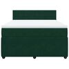 vidaXL Cama box spring con colch&oacute;n terciopelo verde oscuro 140x200 cm