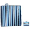 vidaXL Manta de picnic plegable terciopelo rayas azul blanco 200x200cm
