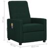 vidaXL Sill&oacute;n de masaje elevable tela verde oscuro
