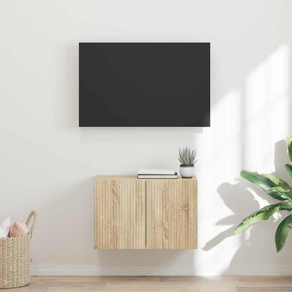 vidaXL Mueble de TV Montado en la Pared Roble Sonoma 59,5 x 31 x 40 cm