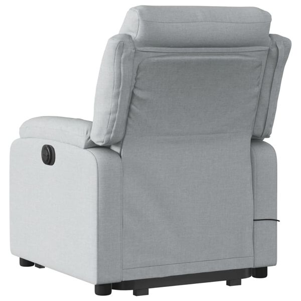 vidaXL Sill&oacute;n de masaje reclinable de pie de tela gris claro