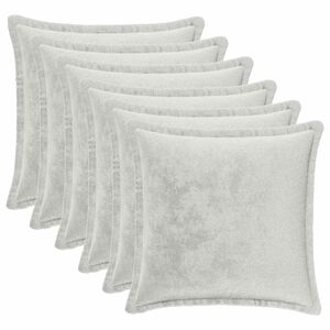 vidaXL Coj&iacute;n decorativo 6 uds. HOUTEN Gris Claro 30 x 30 cm Franela